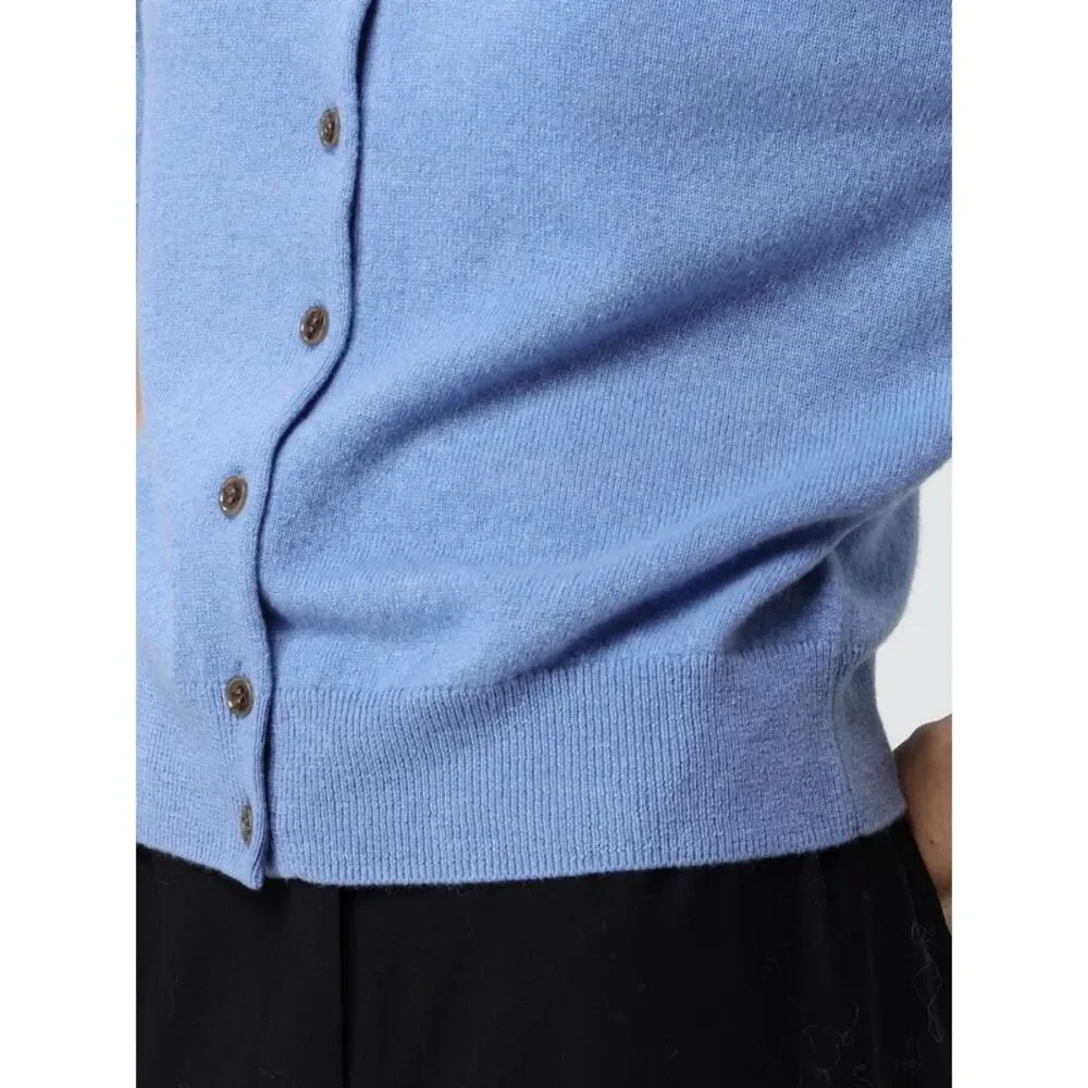 Lisa Yang Women Lisa Yang Short-Sleeved 100% Cashmere Crewneck Cardigan